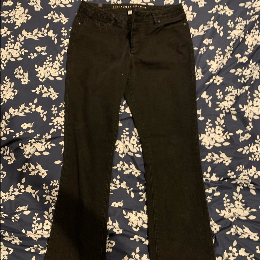 Black wide leg/bell bottom jeans. Size 12